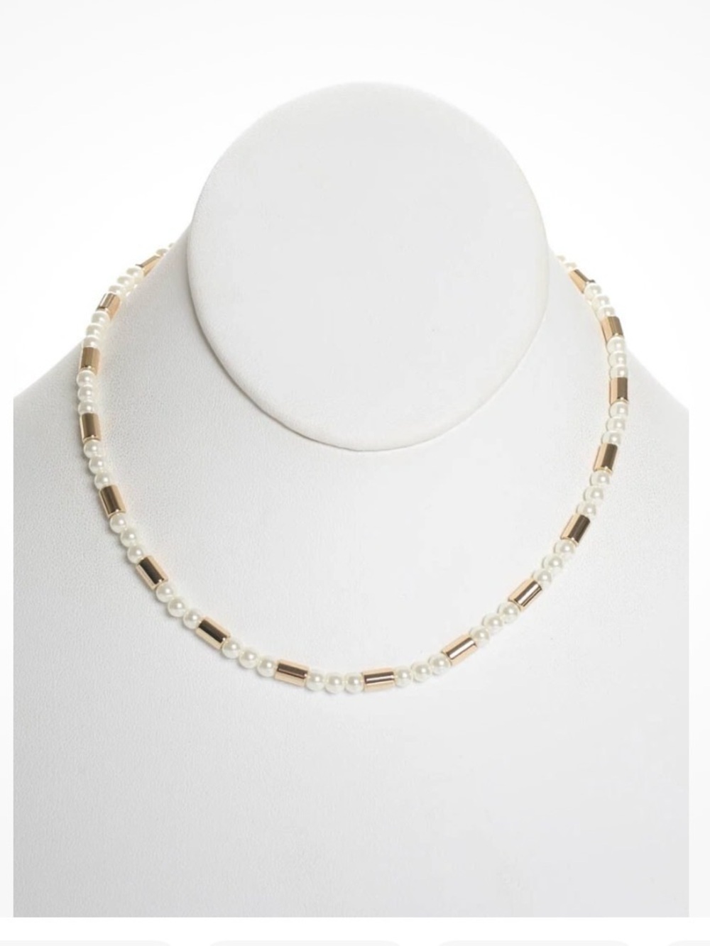 Roxanne Assoulin Pearl and Gold Toned Bead Necklace